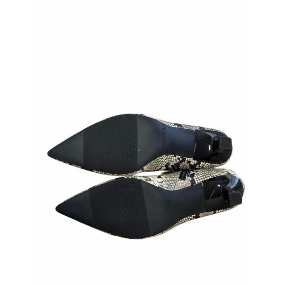 Open Edit Ankle Booties Snake Print Size 6 Pointed Toe Kitten Heel NEW - Picture 8 of 8